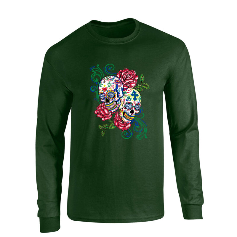 Mexican Skull Long Sleeve Tee