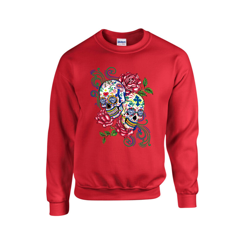 Mexican Skull Unisex Crew Neck Sweatshirt