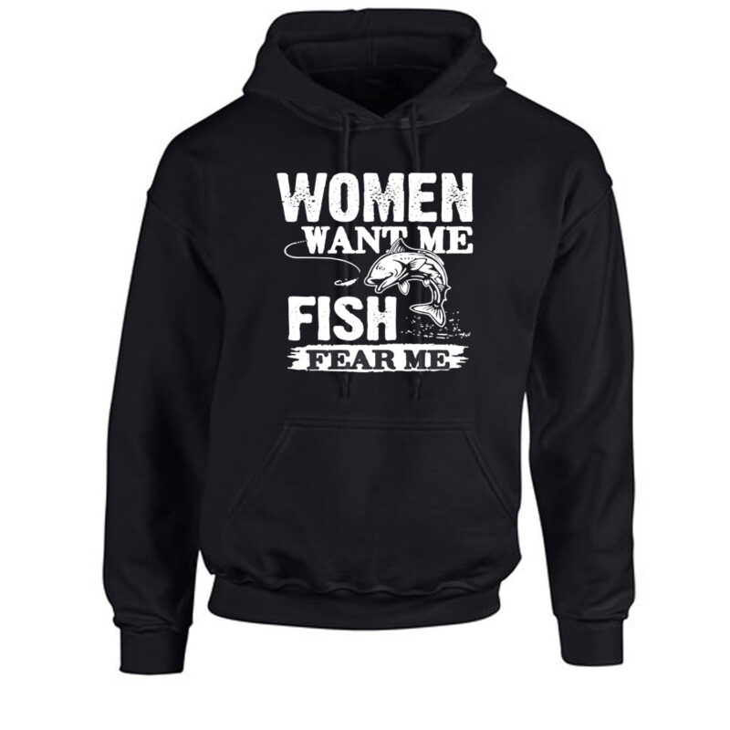 Women Want Me Fish Fear Me Unisex Hoodie - Image 2