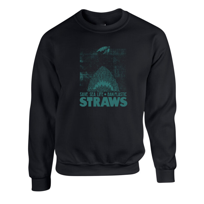 Save Sea Life Ban Plastic Straws Unisex Hoodie