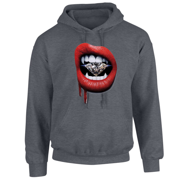 Lips Diamond Vampire Unisex Hoodie - Image 3