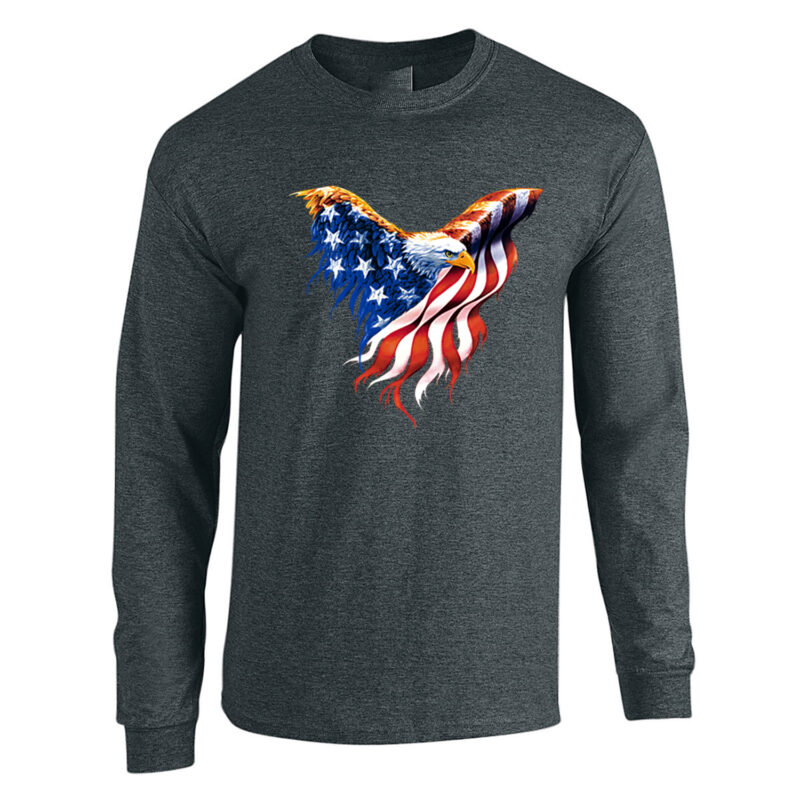 American Flag Eagle Long Sleeve Tee - Image 3