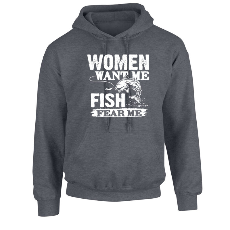 Women Want Me Fish Fear Me Unisex Hoodie - Image 3