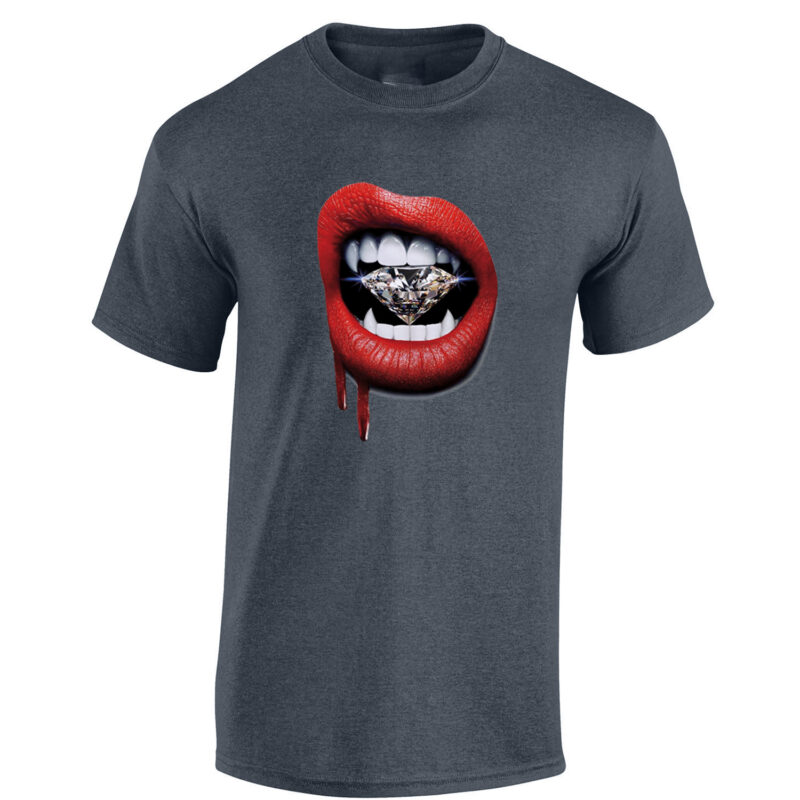 Lips Diamond Vampire Men's T-Shirt - Image 3