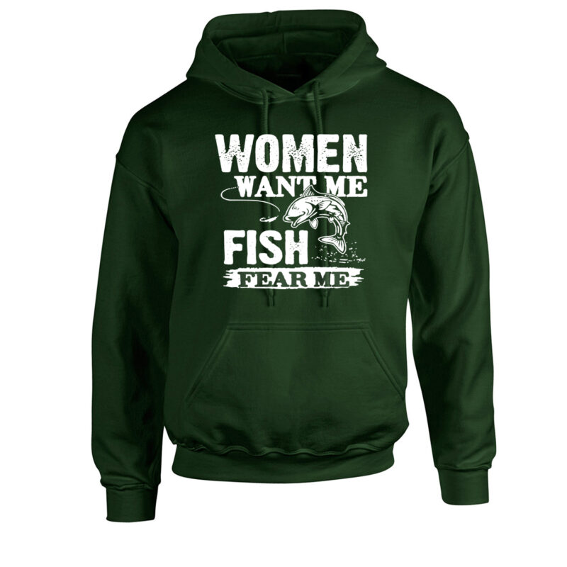 Women Want Me Fish Fear Me Unisex Hoodie - Image 4