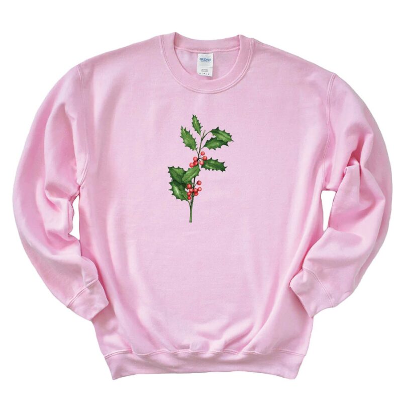 Holly Flower Unisex Crew Neck Sweatshirt