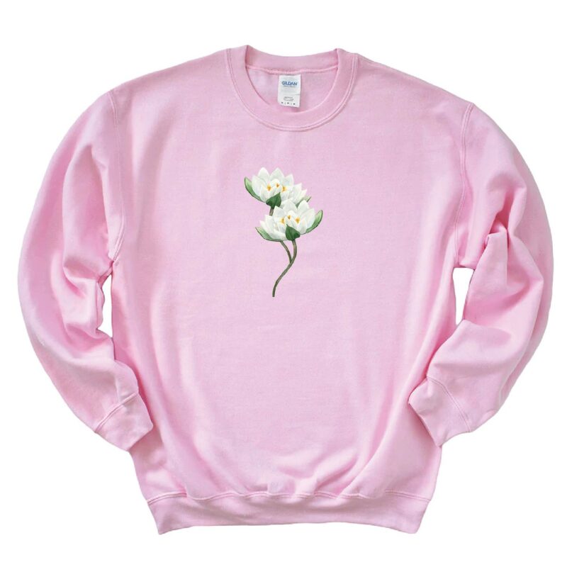 Water Lily Unisex Crew Neck Sweatshirt