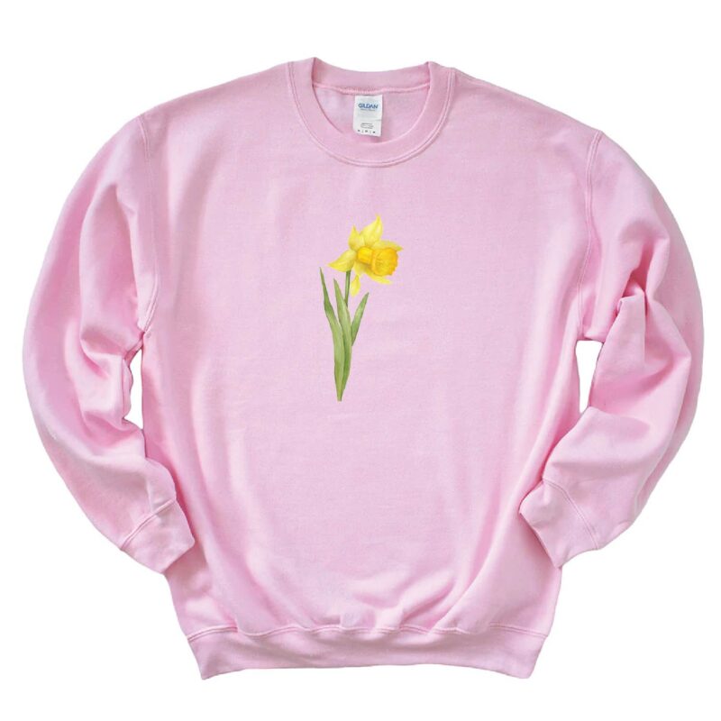 Daffodil Flower Unisex Crew Neck Sweatshirt