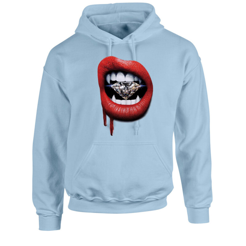 Lips Diamond Vampire Unisex Hoodie - Image 6