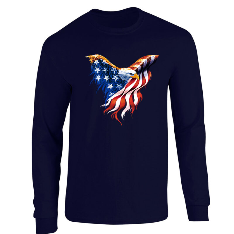 American Flag Eagle Long Sleeve Tee