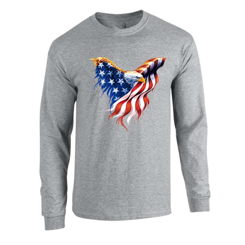 American Flag Eagle Long Sleeve Tee - Image 9