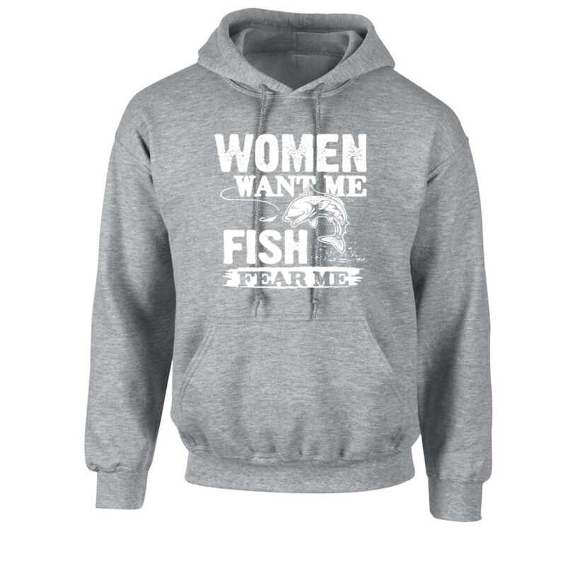 Women Want Me Fish Fear Me Unisex Hoodie - Image 9