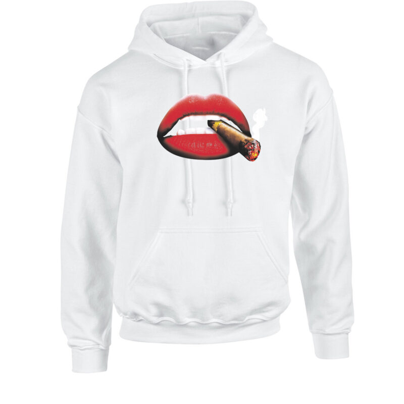 Cigar Red Lips Unisex Hoodie