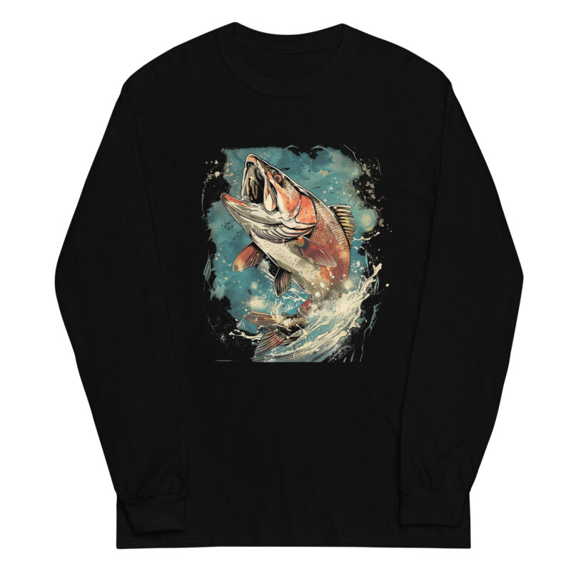 Jumping Salmon Long Sleeve Tee - Image 2