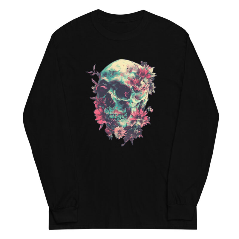 Floral Skull Long Sleeve Tee