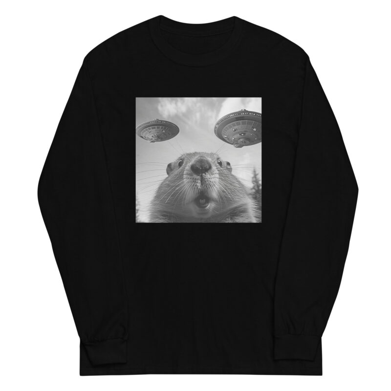 Funny UFO-Beaver Long-Sleeve Tee