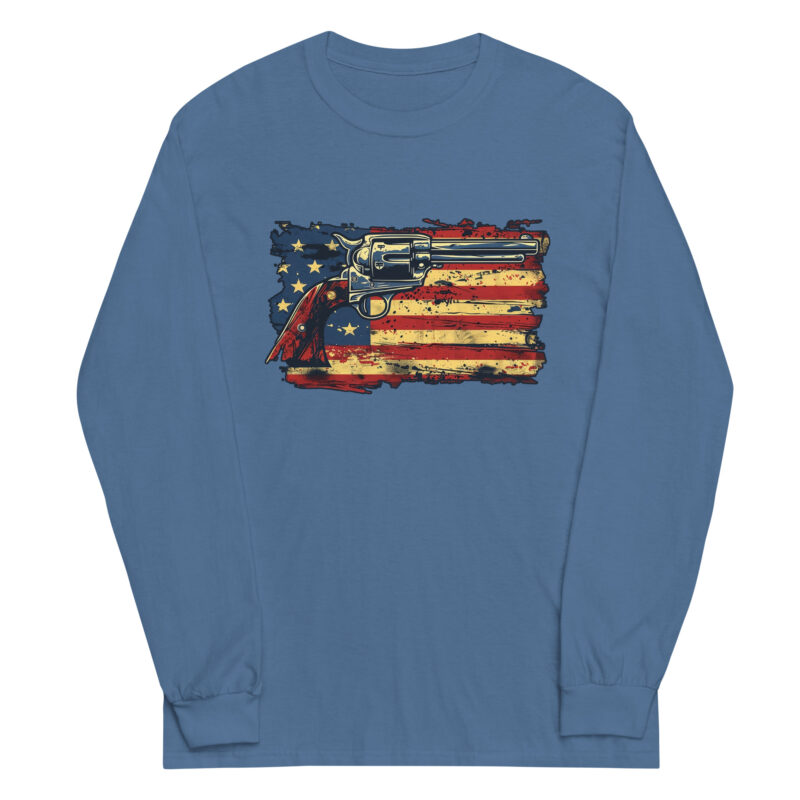 American Flag and Revolver Long Sleeve Tee - Image 8