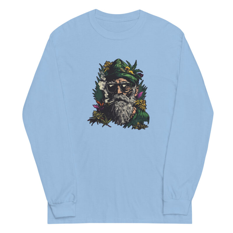 Hippie Bearded Man Men’s Long Sleeve Shirt - Image 3