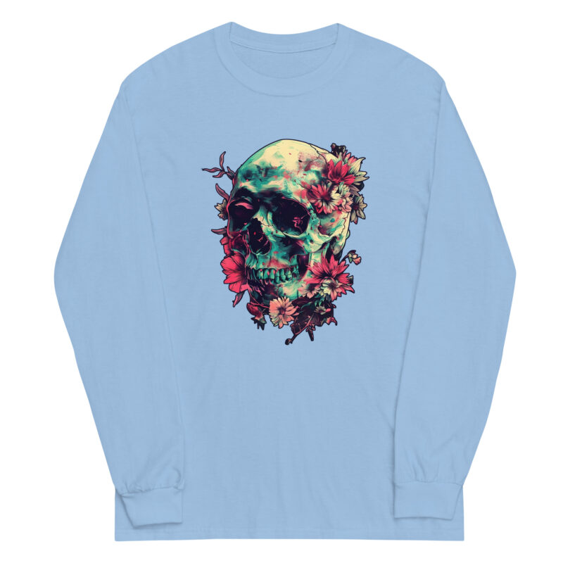 Floral Skull Long Sleeve Tee - Image 5