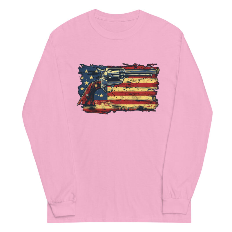 American Flag and Revolver Long Sleeve Tee - Image 12