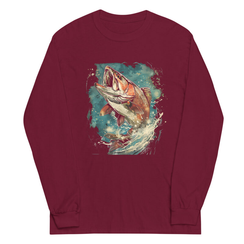 Jumping Salmon Long Sleeve Tee - Image 3