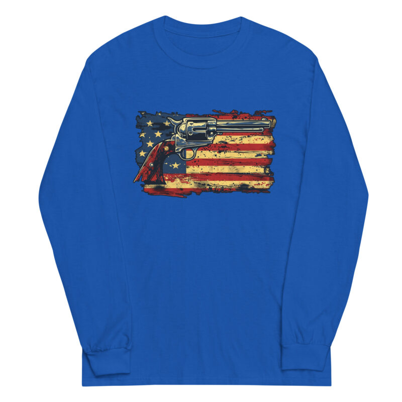 American Flag and Revolver Long Sleeve Tee - Image 6