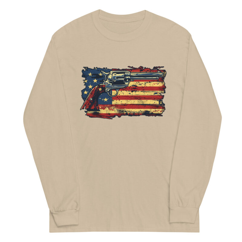 American Flag and Revolver Long Sleeve Tee - Image 11