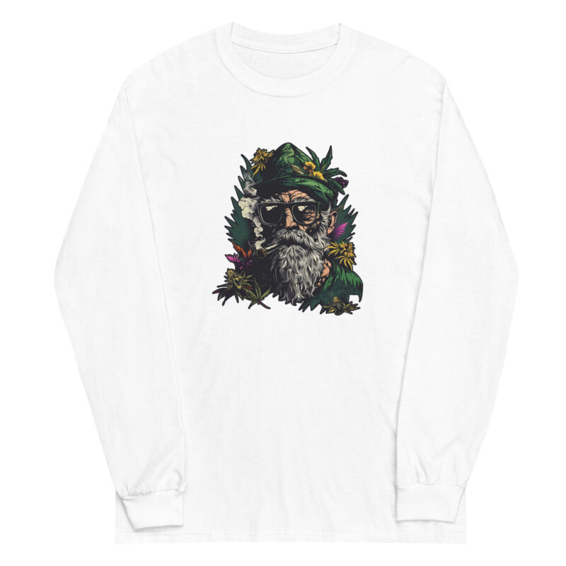 Hippie Bearded Man Men’s Long Sleeve Shirt - Image 6