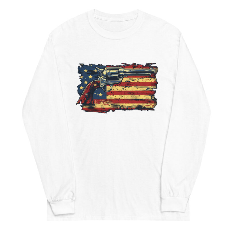 American Flag and Revolver Long Sleeve Tee - Image 13