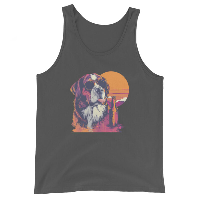 Saint Bernard Sunset Men's Tank Top - Image 3