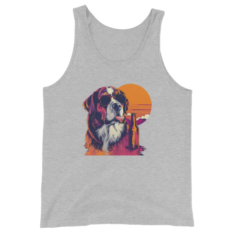 Saint Bernard Sunset Men's Tank Top - Image 5