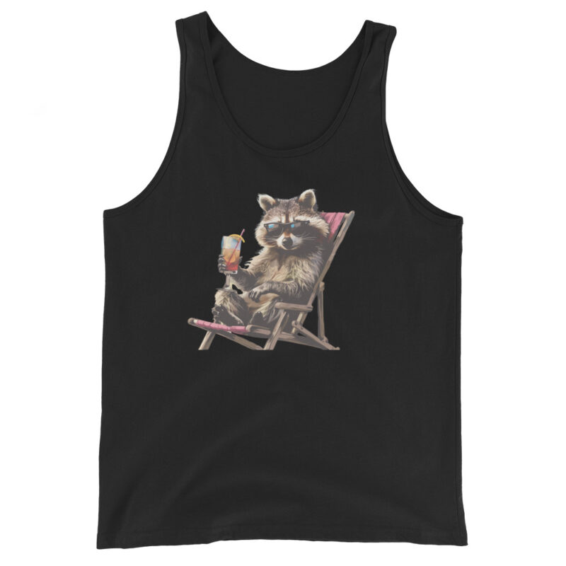 Relaxed Raccoon Men's Tank Top - Image 2