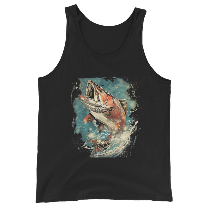 Jumping Salmon Men's Tank Top - Image 2