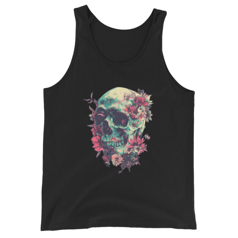 Floral Skull Men's Tank Top - Image 2