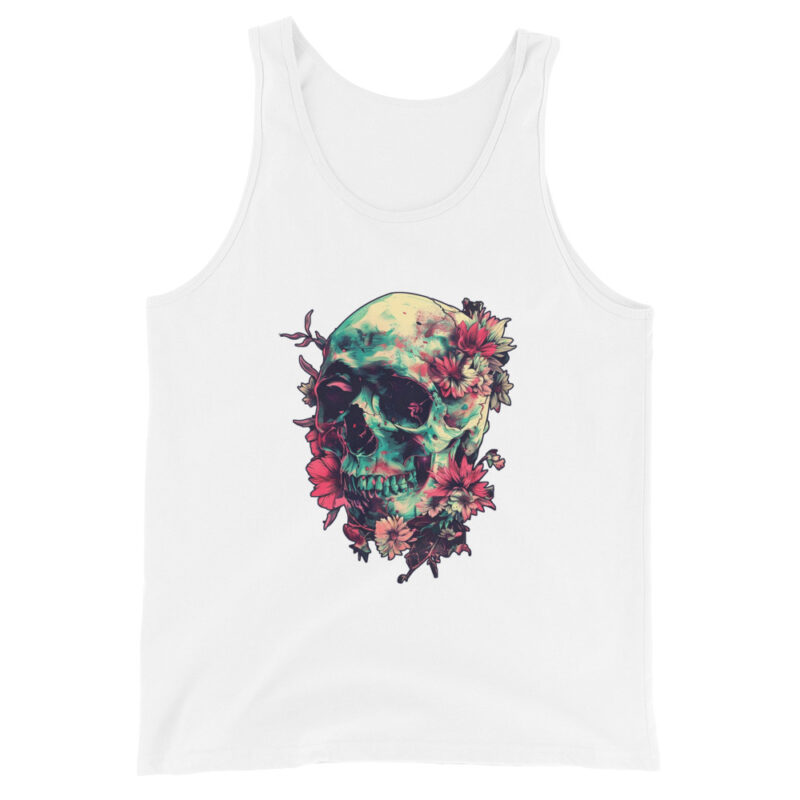 Floral Skull Men's Tank Top - Image 4