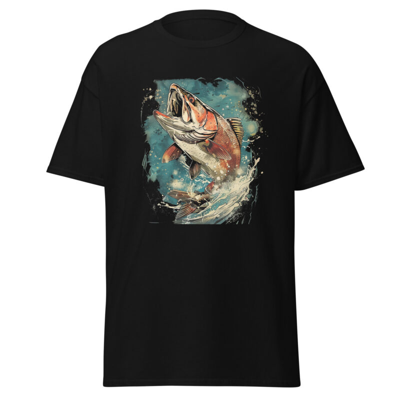 Jumping Salmon Men's T-Shirt - Image 3