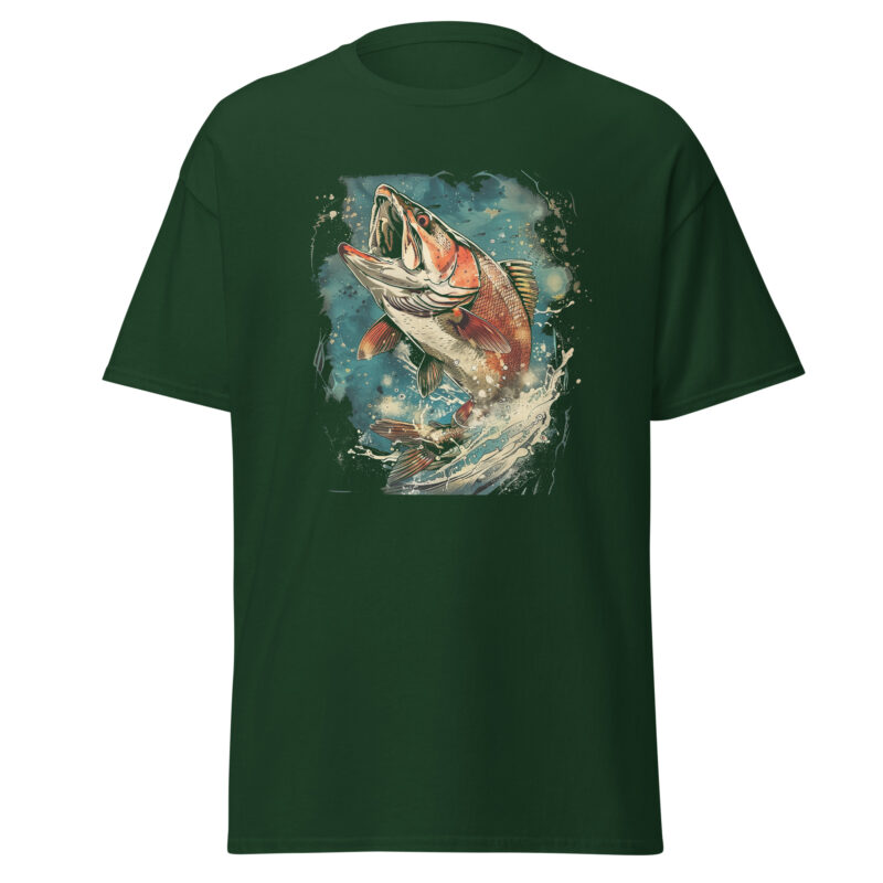 Jumping Salmon Men's T-Shirt - Image 5