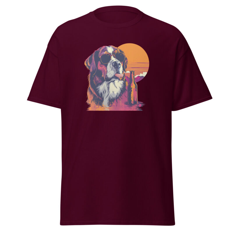 Saint Bernard Sunset Men's T-Shirt