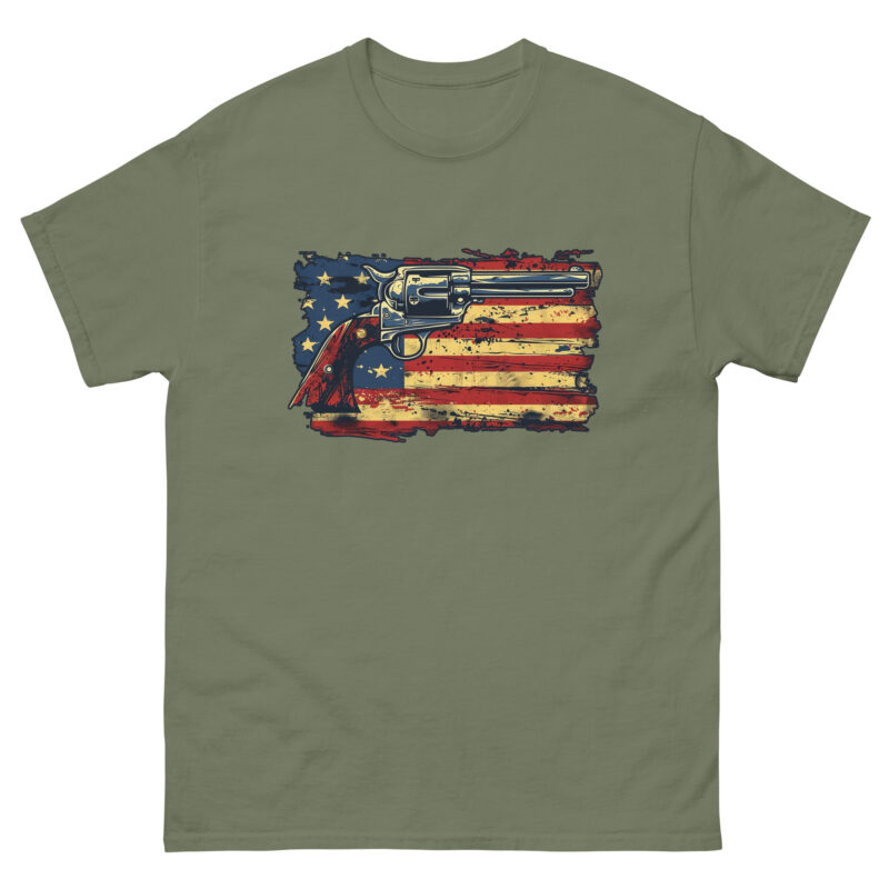 American Flag and Revolver Men's T-Shirt