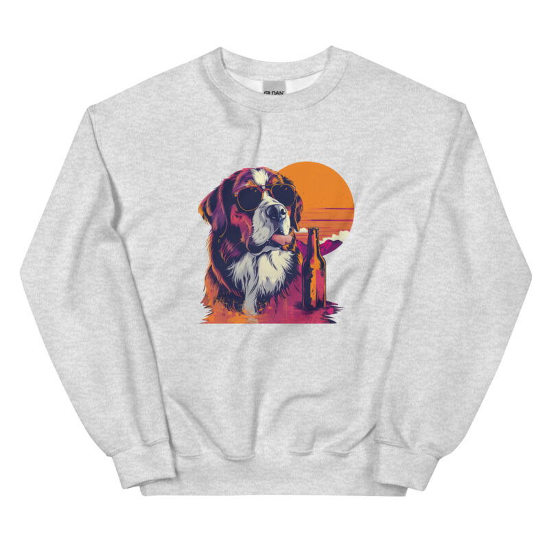 Saint Bernard Sunset Unisex Sweatshirt - Image 6