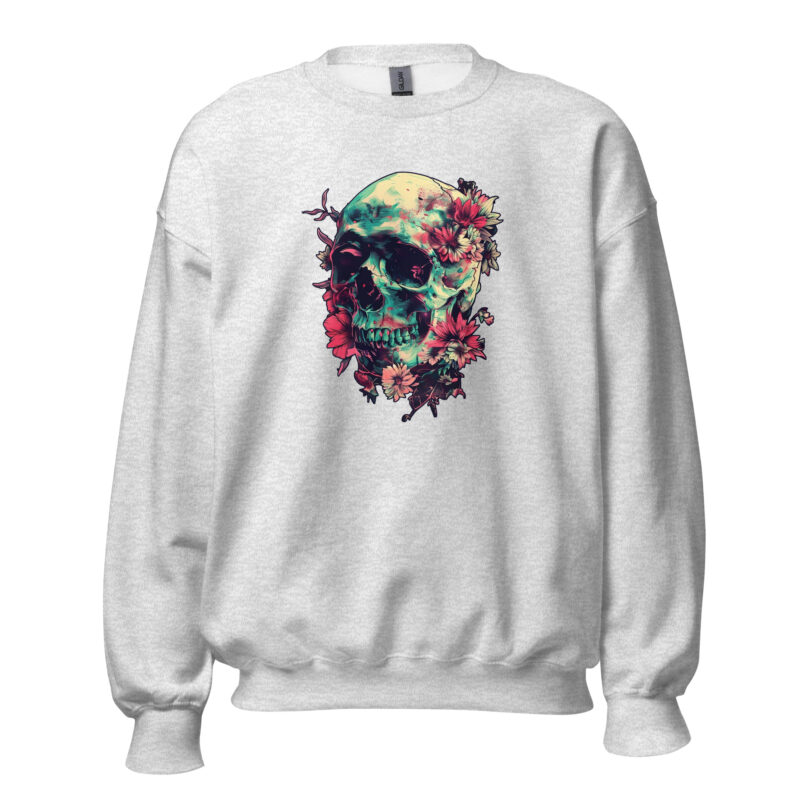 Floral Skull Unisex Sweatshirt - Image 10