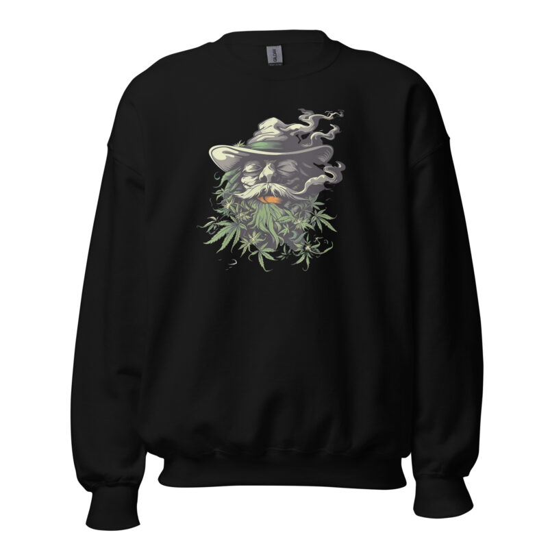 Smoking Wizard Unisex Sweatshirt - Image 2