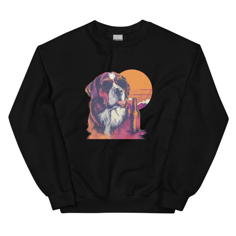 Saint Bernard Sunset Unisex Sweatshirt