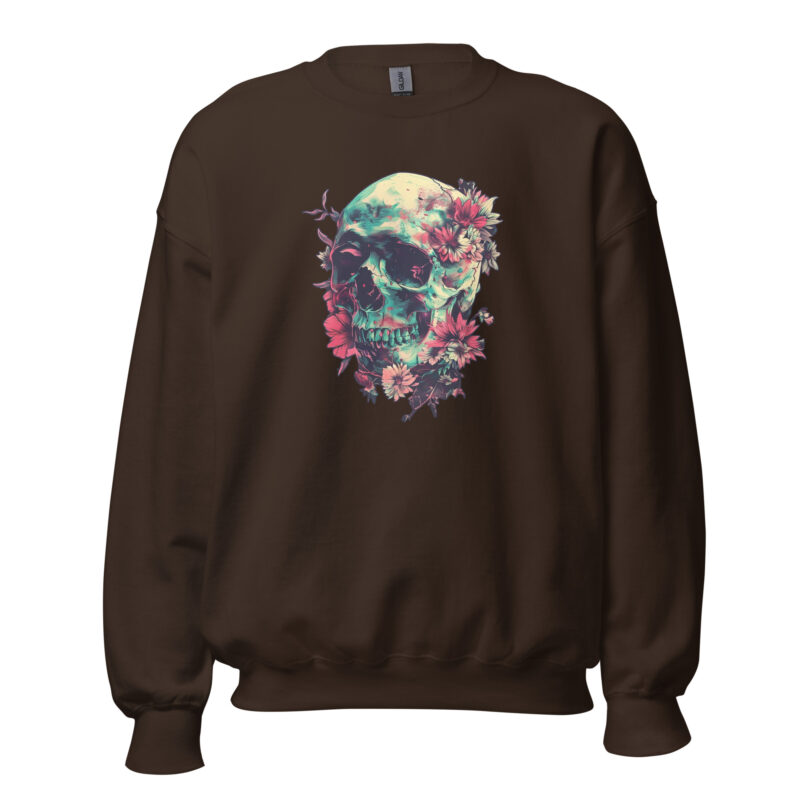 Floral Skull Unisex Sweatshirt - Image 4