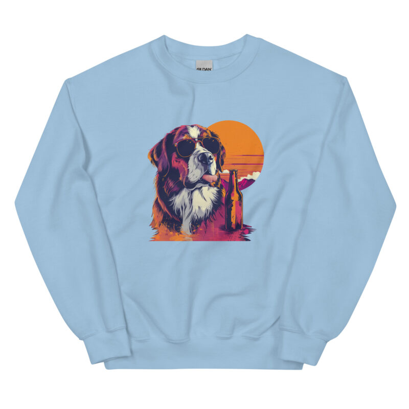 Saint Bernard Sunset Unisex Sweatshirt - Image 2