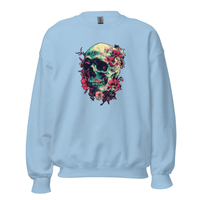 Floral Skull Unisex Sweatshirt - Image 8