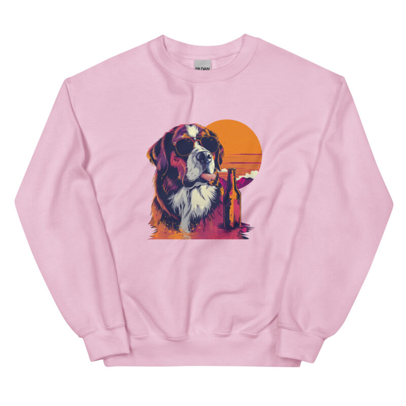 Saint Bernard Sunset Unisex Sweatshirt - Image 5