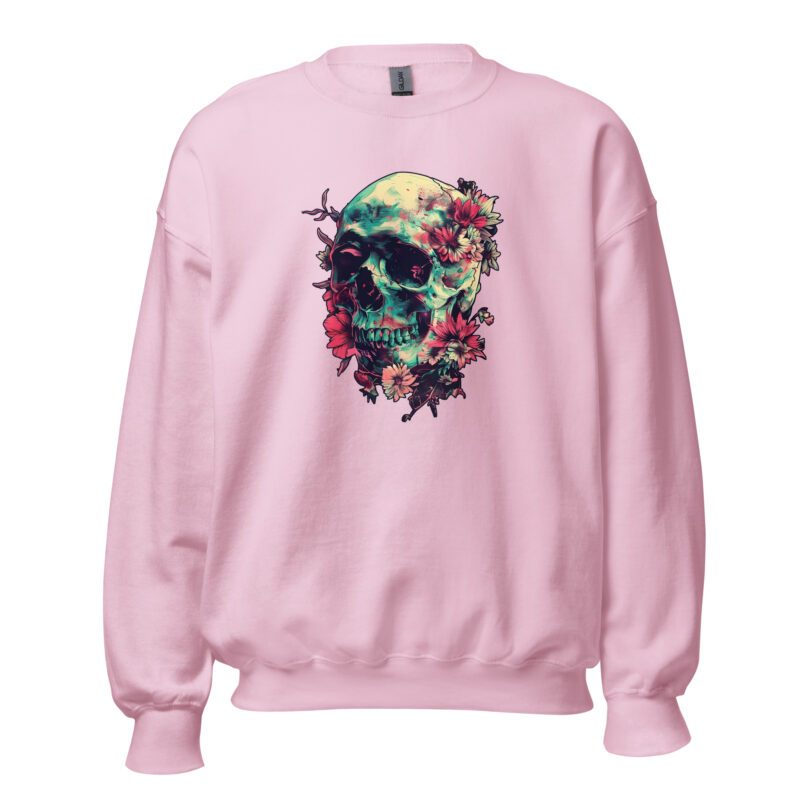 Floral Skull Unisex Sweatshirt - Image 9