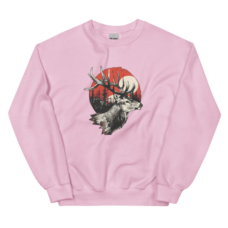 Majestic Deer and Sunset Unisex Sweatshirt - Image 9