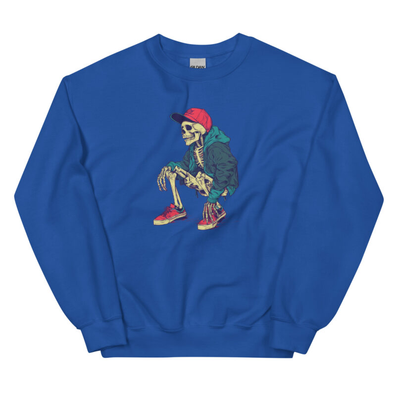 Street Style Skeleton Graphic Sweatshirt – Bold and Warm - Image 5